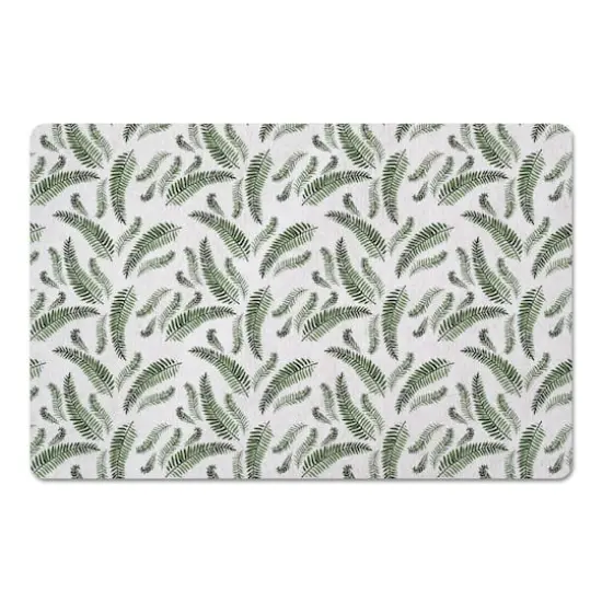 Green Fern Pattern 27" x 18" Floor Mat {1}