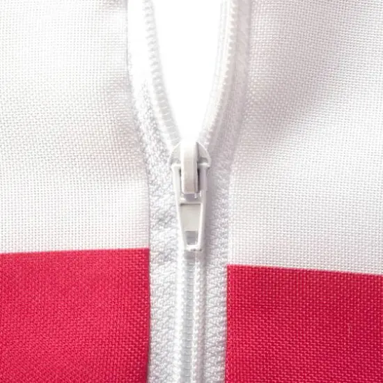 Coral Cabana Stripe Outdoor Table Runner With Zipper 14" x 72" {5}