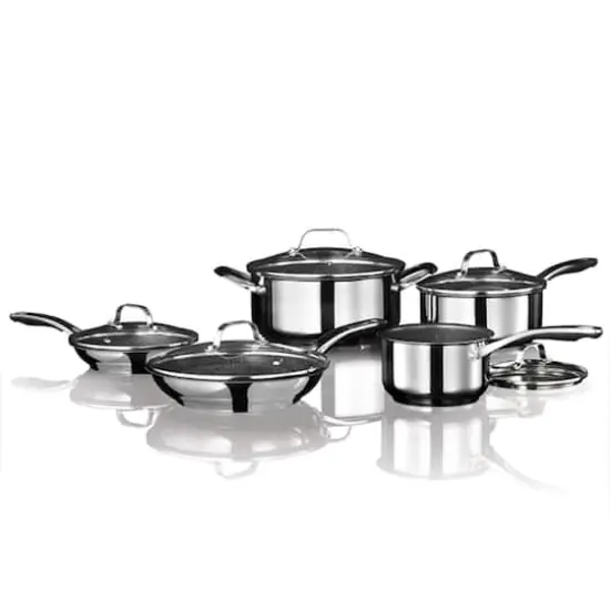 Stainless Steel Non-Stick 10-Piece Cookware Set With Stainless Steel Handles {3}