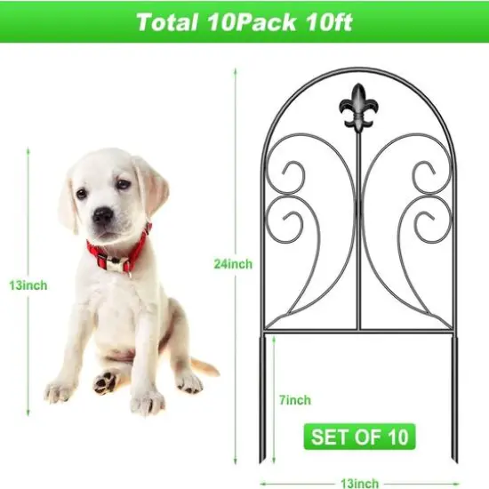 NEX&trade; Black Decorative Butterfly Garden Fence, 10ct. {3}