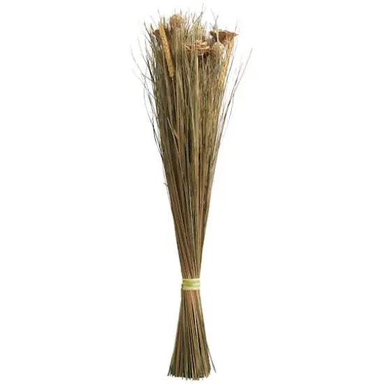 41" Brown Dried Plant Floral Bouquet Grass Natural Foliage with Deco Ball Accents {1}