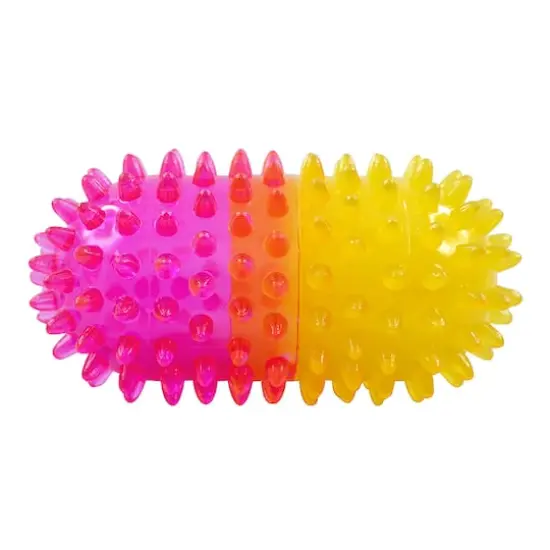 fouFIT Pink & Yellow Pill Spiker Dog Chew Toy {1}