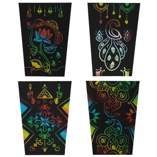 Kulture Khazana Rangoli Mandala Scratch Art Lantern DIY Craft Kit {7}