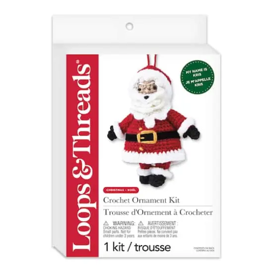 Intermediate Santa Amigurumi Crochet Ornament Kit by Loops & Threads&reg; {4}