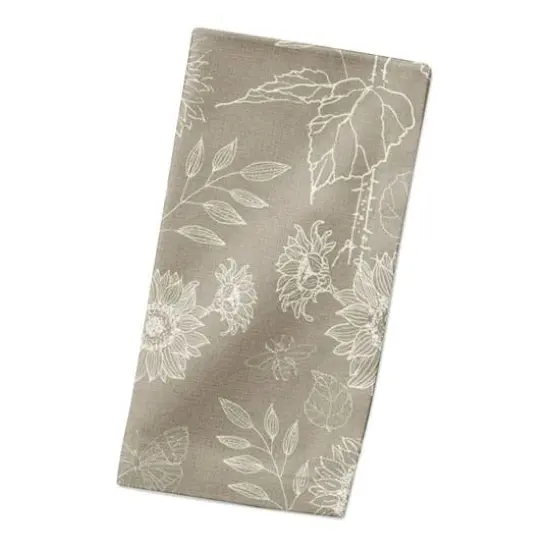 Sunflower Icons Cotton Twill Napkin Taupe {3}