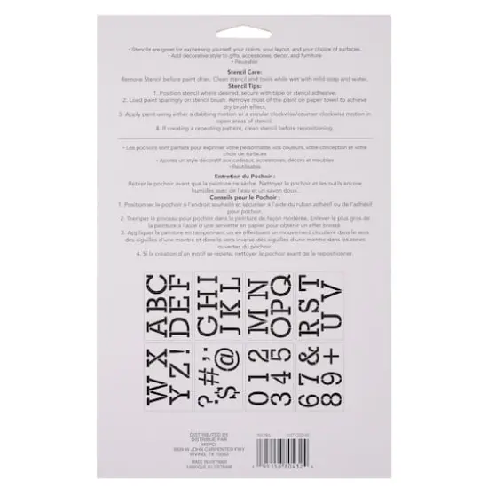 3" Classic Serif Alphabet Stencils by Craft Smart&reg; {5}