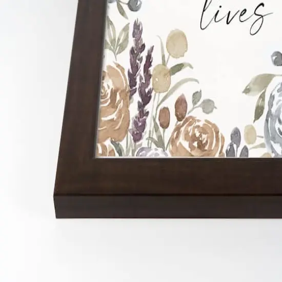 Redeemer Lives Neutral 16" x 16" Walnut Framed Print Under Plexiglass {3}