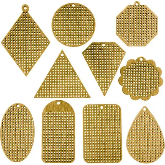 Wonderland Crafts 20 Piece Geometric Wooden Embroidery Blanks {3}