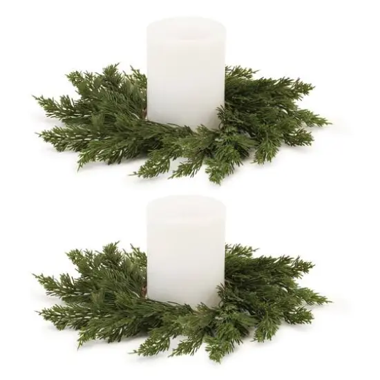 16" Classic Pine Candle Ring, 2ct. {1}