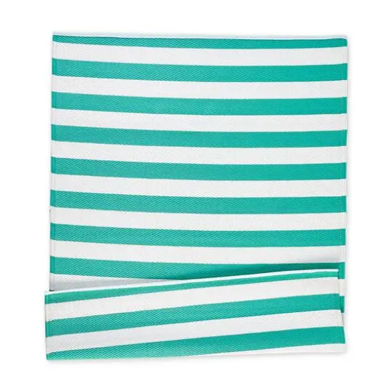 DII&reg; Aqua & White Stripe Outdoor Rug, 4ft. x 6ft. {1}