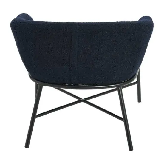 Hello Honey&reg; Bowery Boucle Upholstered Accent Arm Chair Dark Blue {8}