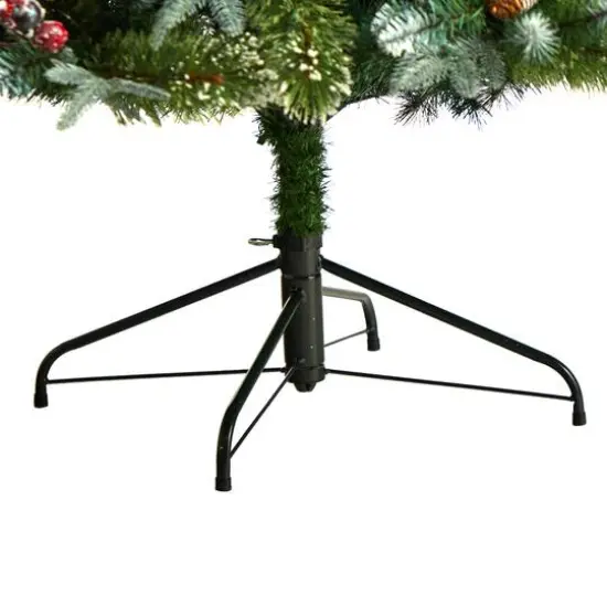 7.5ft. Pre-Lit Snow Tipped Aspen Spruce Artificial Christmas Tree, White LED Lights {7}