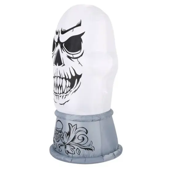 6ft. Airflowz Inflatable Halloween Skull with Swirling Lights {3}