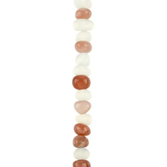 White Opal Glass & Sunstone Potato Beads, 12mm by Bead Landing™ {1}