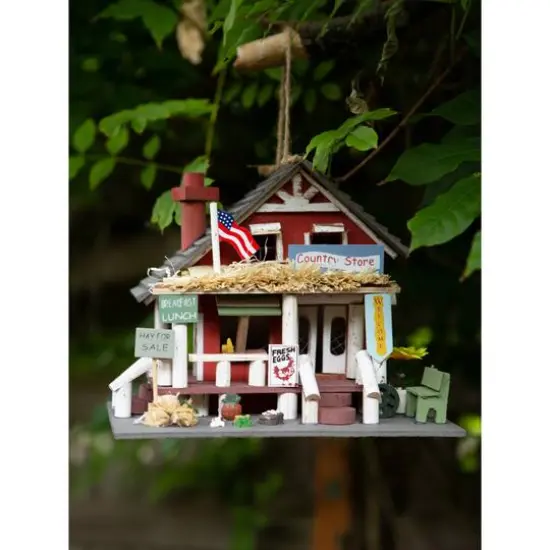 10.25" Rustic Country Store Birdhouse {5}