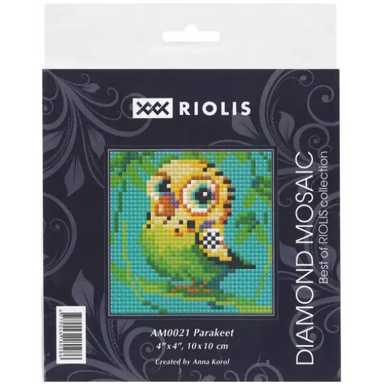RIOLIS Parakeet Diamond Mosaic Kit {3}