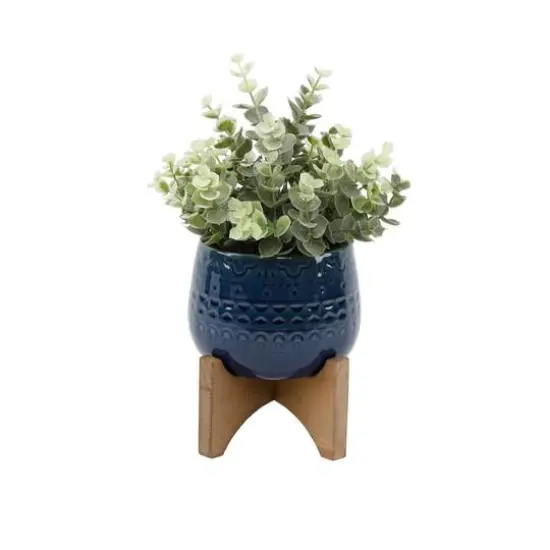 Flora Bunda&reg; 5" Eucalyptus In Navy Mayan On Stand {1}