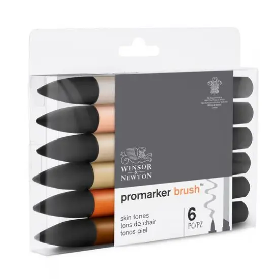 Winsor & Newton&reg; 6 Skin Tone Promarker Brush&trade; Set {5}