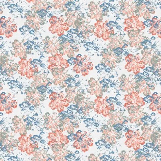 Fabric Editions White Flourish Garden Cotton Fabric {1}