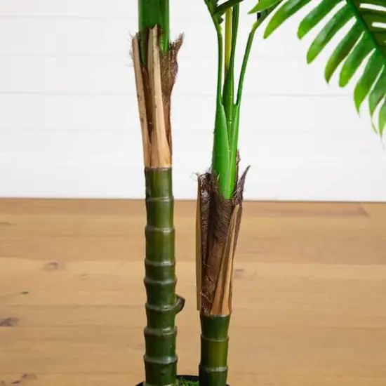4ft. UV Resistant Artificial Double Robellini Palm Tree (Indoor/Outdoor) {6}