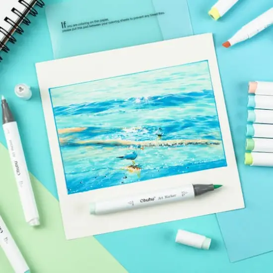 Ohuhu&reg; Honolulu Dual Tip Pastel Alcohol Markers, 6ct. {5}