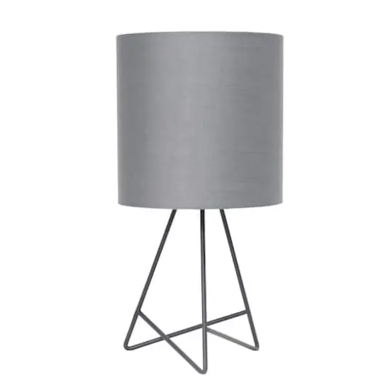 Simple Designs Gray Down to the Wire Table Lamp {1}