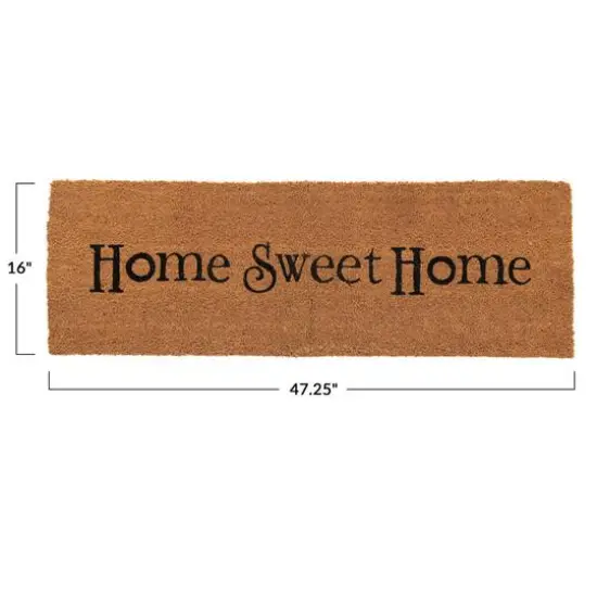 Hello Honey&reg; Home Sweet Home Natural Coir Double Doormat {3}