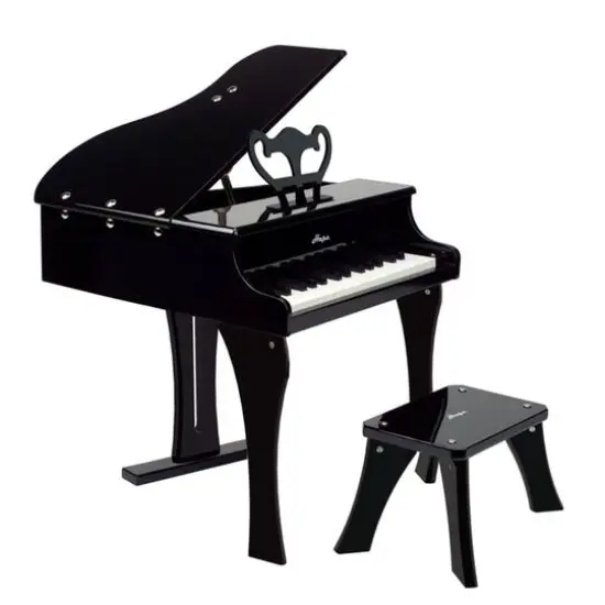 Hape Happy Grand Piano Black Wooden Musical Instrument {1}