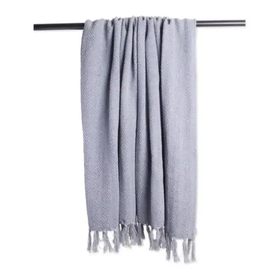 DII&reg; Cool Gray Solid Textured Throw {6}