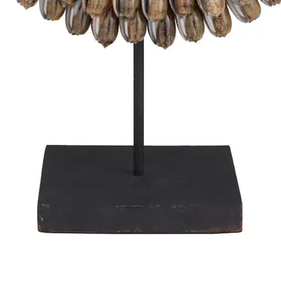 Brown Cotton Eclectic Sculpture, 15" x 12" x 6" {4}