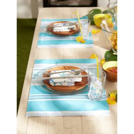 Beach House Stripe Print OutdoorPlacemat (Set of 6) {6}