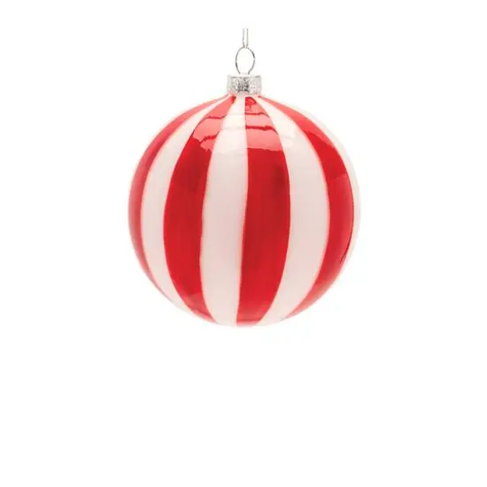 6ct. Striped Glass Ornaments {4}