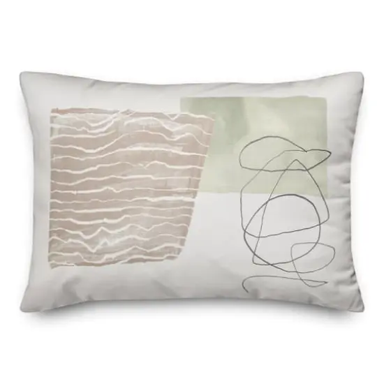 Chic Urban Abstract I 14" x 20" Throw Pillow {1}