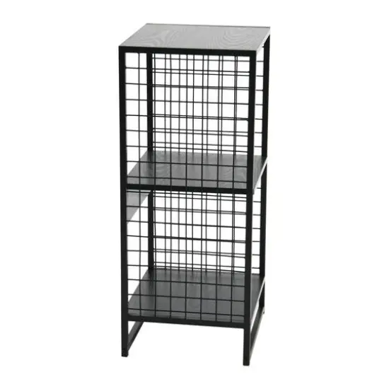 Household Essentials 28" Trellis 2 Compartment Storage Bookshelf Black {8}