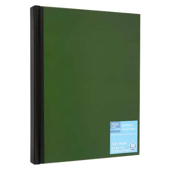 Texture Hardcover Sketchbook by Artist's Loft&trade;, 8.5" x 11" Olive {1}