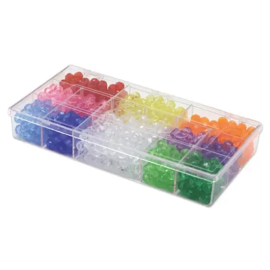 Multicolor Faceted Plastic Beads by Creatology&trade;, 9mm x 9.5mm {6}