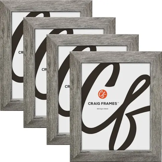 4 Pack Craig Frames Bauhaus 125 Barnwood Gray Picture Frame {1}