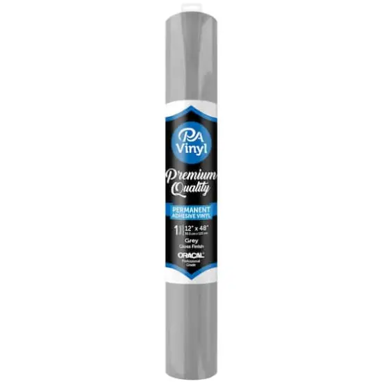 PA Vinyl Gloss Permanent Adhesive Vinyl Gray {1}