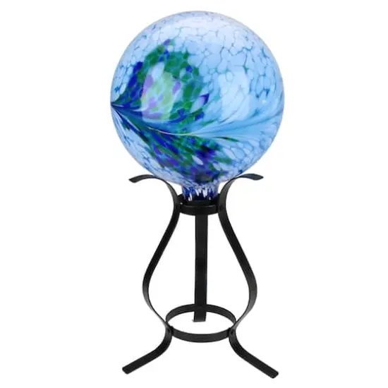 12" Black Curved Garden Gazing Ball Stand {4}