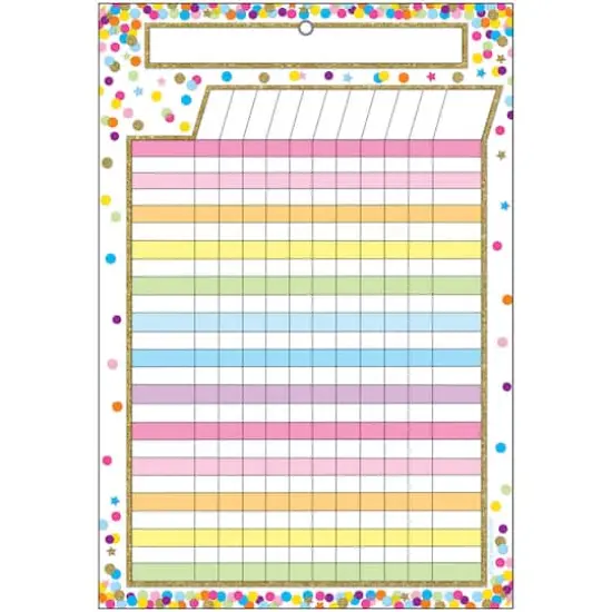 Ashley Productions Smart Poly&trade; Confetti Dry Erase Incentive Chart, 6ct. {3}