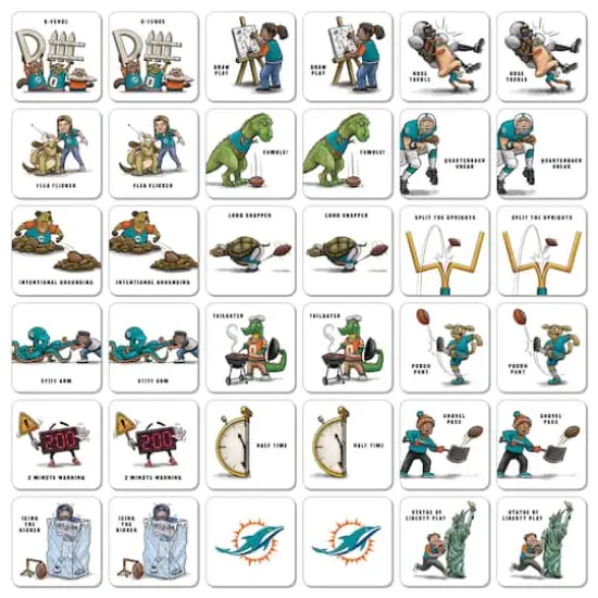 NFL Memory Match Game Miami Dolphins {4}
