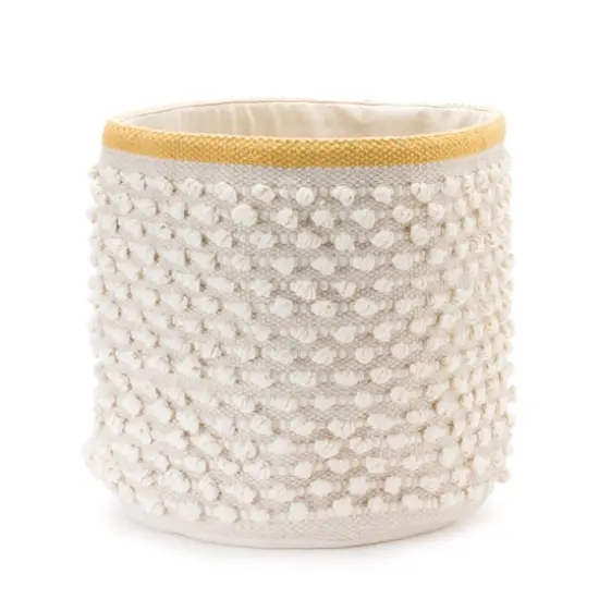 White Woven Cotton Basket Set {4}