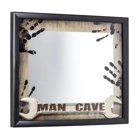 Man Cave Framed Printed Mirror {1}