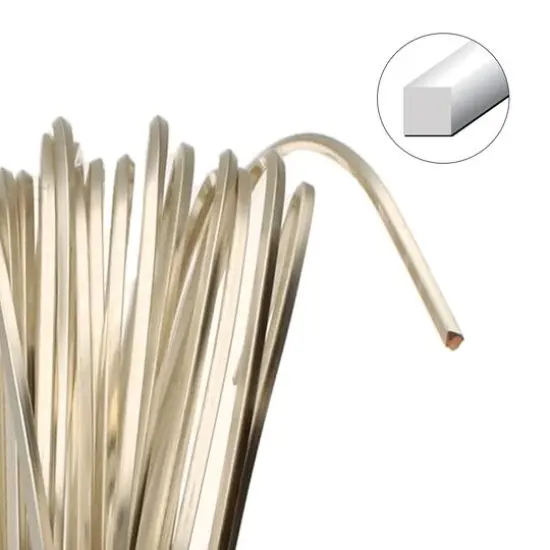 The Beadsmith&reg; Wire Elements&trade; 21 Gauge Tarnish Resistant Medium Temper Square Wire, 4yd.Silver {4}