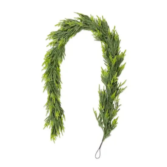 Glitzhome&reg; 9ft Christmas Greenery PE Garland {1}