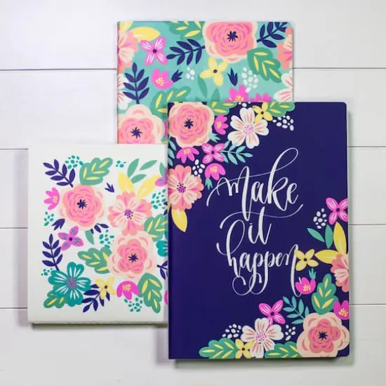 Steel Mill & Co.&reg; Mint Floral Stitch Notebook Set {1}