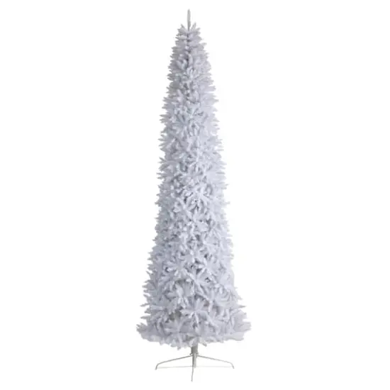 12ft. Unlit Slim White Artificial Christmas Tree {1}
