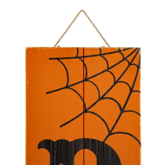 Glitzhome&reg; 42" Lighted Halloween BOO Porch Sign {7}