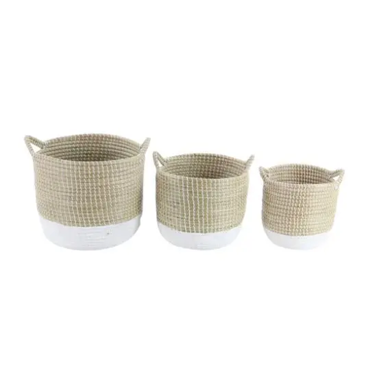 CosmoLiving by Cosmopolitan Brown Sea Grass Contemporary Storage Basket Set {6}