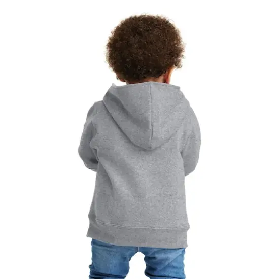 Port & Company® Core Fleece Full-Zip Hooded Toddler Sweatshirt Athletic Heather {6}